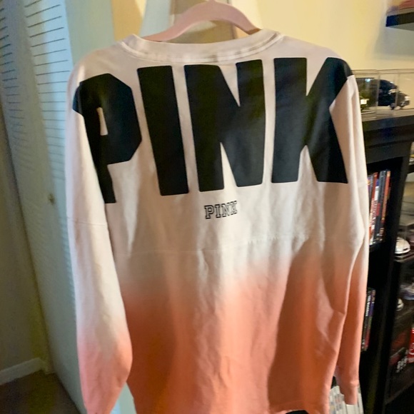 Coral/ bright peach and white ombré jersey tee - Picture 5 of 6